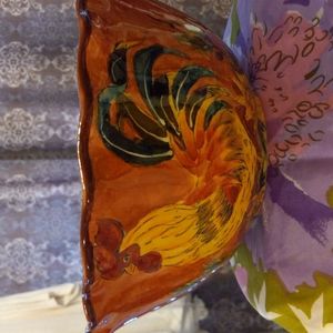 Rooster sunflower bowl